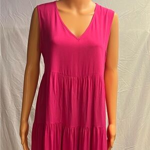 Vibrant Sleeveless Midi Dress